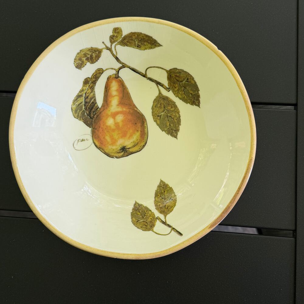 Ceramica Cuore Pear Ceramic Serving Bowl Hand Painted Italy *Read Descr*